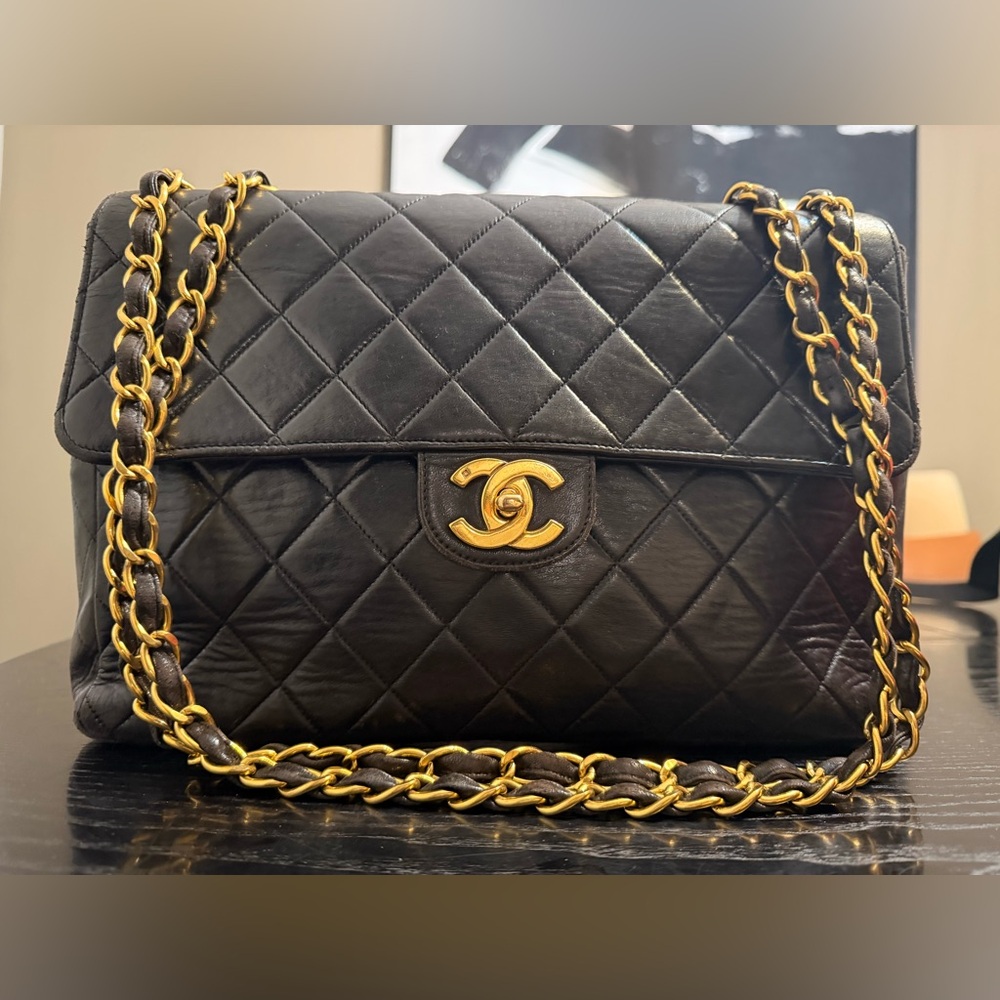 Authentic Chanel Jumbo Classic Flap Leather 24k Gold - Picture 13 of 13